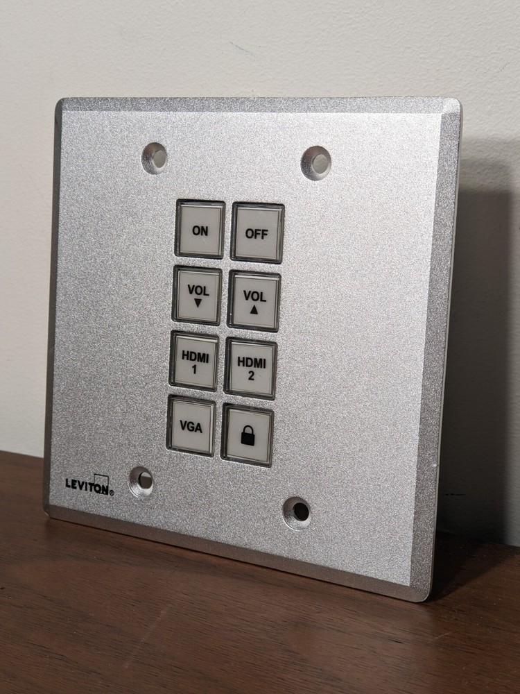 Leviton Control Sound Module Control Panel Wallplate 41920-CP8