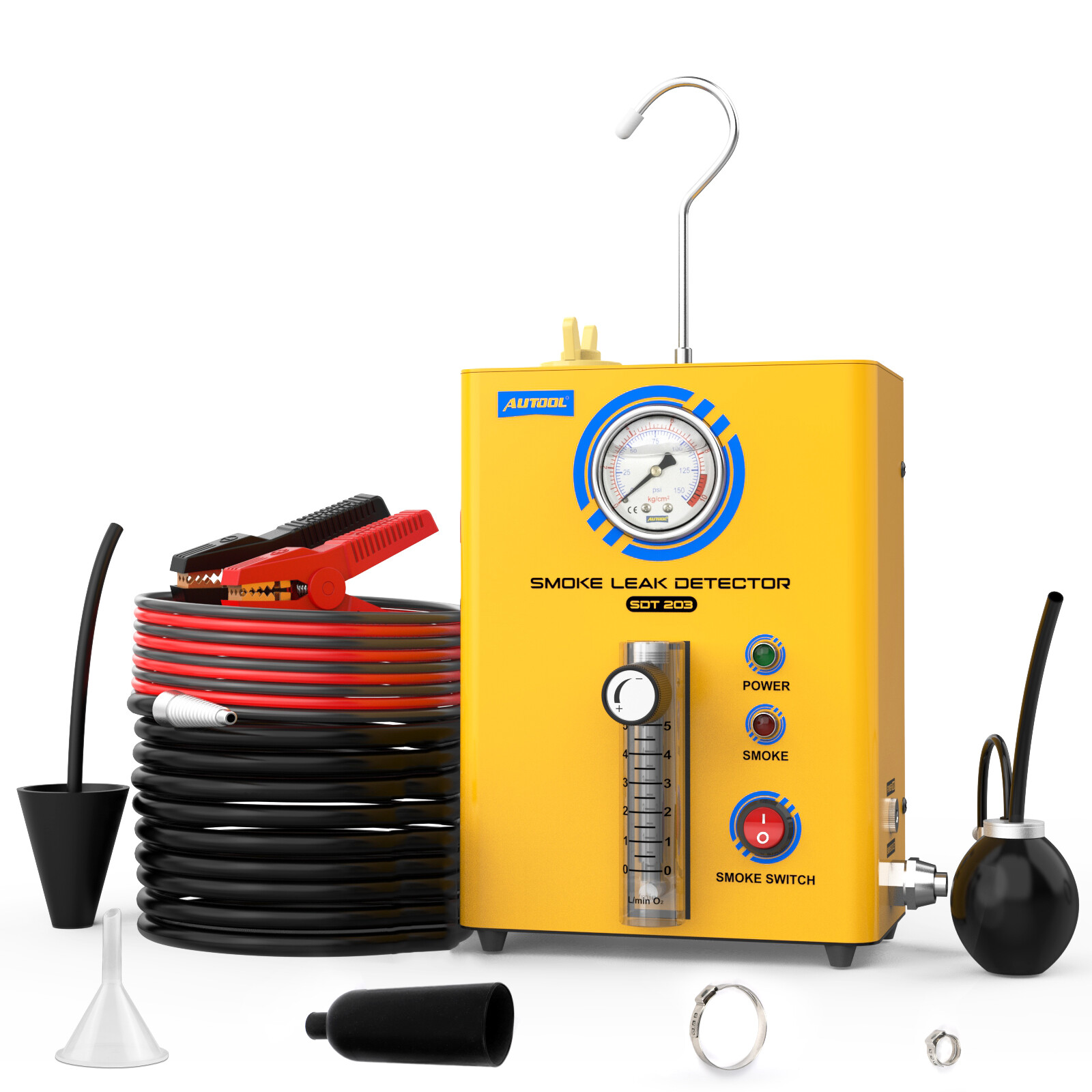 AUTOOL SDT203 EVAP Smoke Machine Leak Detector Car Pipe System Vacuum Diagnostic