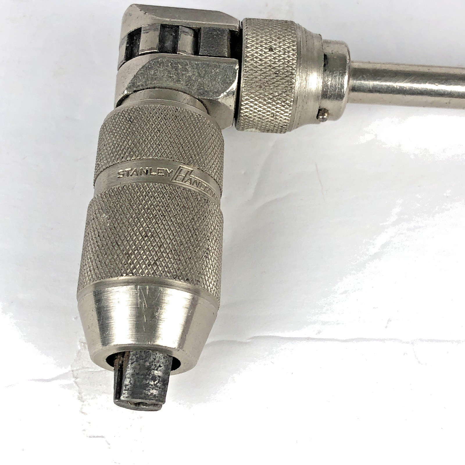 Stanley Ratcheting Hand Drill Brace No. H1253 w/ 10 Auger Drill Bits