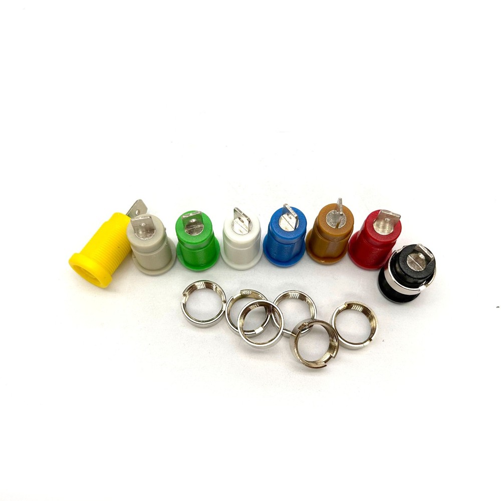 16PCS 32A Copper 4mm Binding Post Banana Socket Panel Mount Test Probe 8 Color