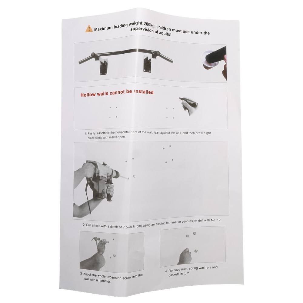 Horizontal Wall Mount Multi Functional Pull Up/ Chin Up Body Building Bar