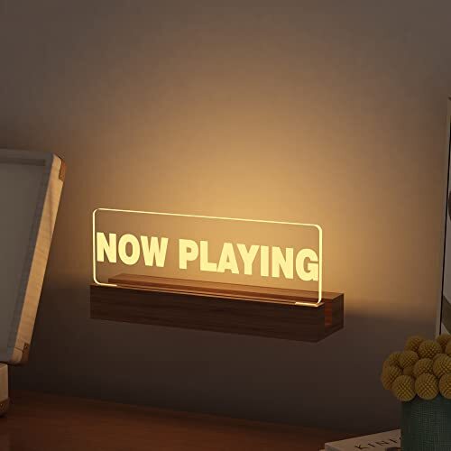 Light up Now Playing Vinyl Record Stand Wall Mount,Now Rectangular-Now Playing