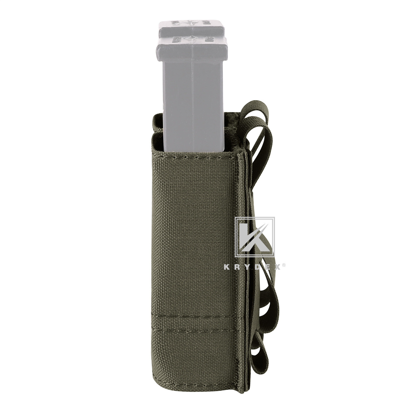 KRYDEX Tactical 9mm Pistol Magazine Pouch Mag Holder Duty Belt / MOLLE Mounted