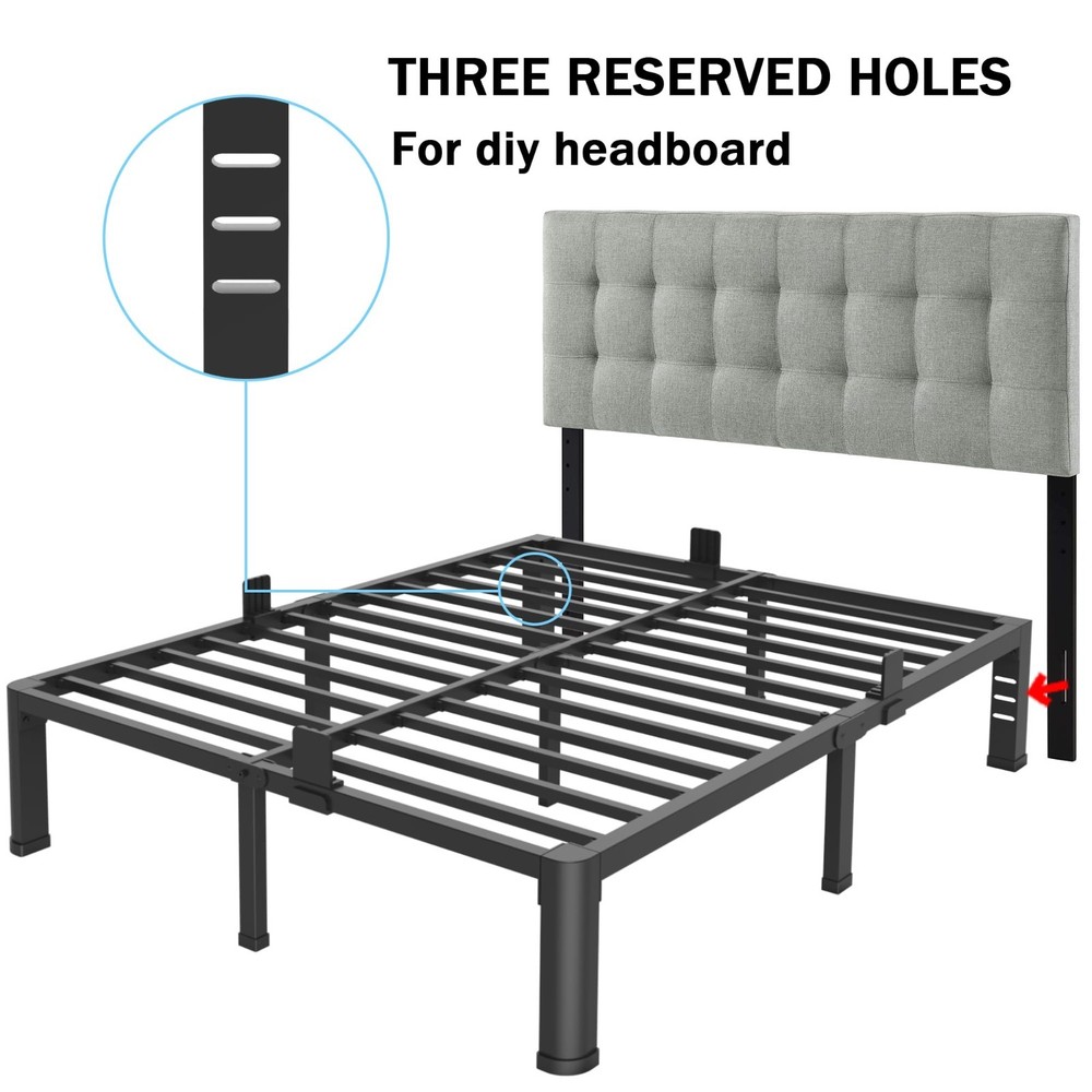 FUIOBYVV 12 Inch Full Metal Platform Bed Frame