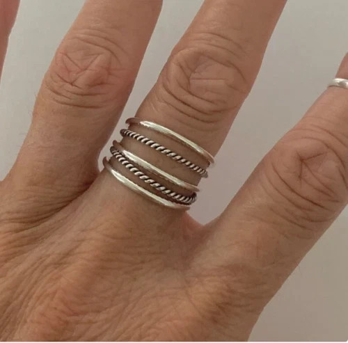 925 Sterling Silver Band Statement Ring& Stackable Ring Handmade Ring All Size