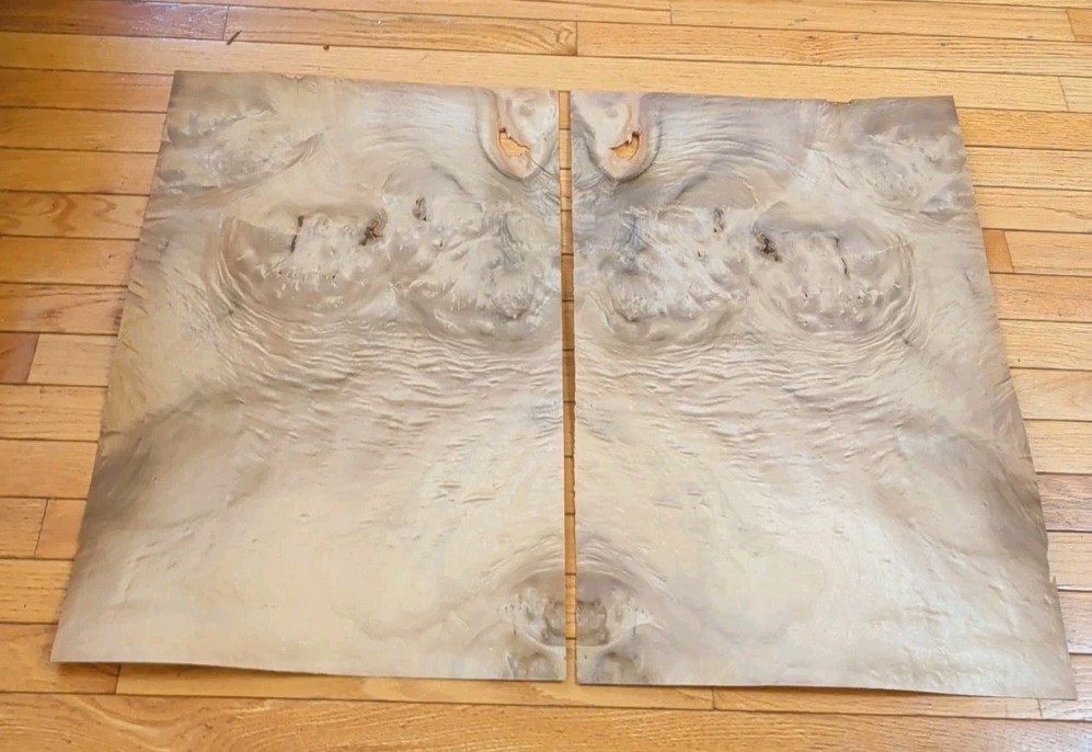 Myrtlewood veneer 26" x 16" guitar Luthier 1/42" wood flame burl holes