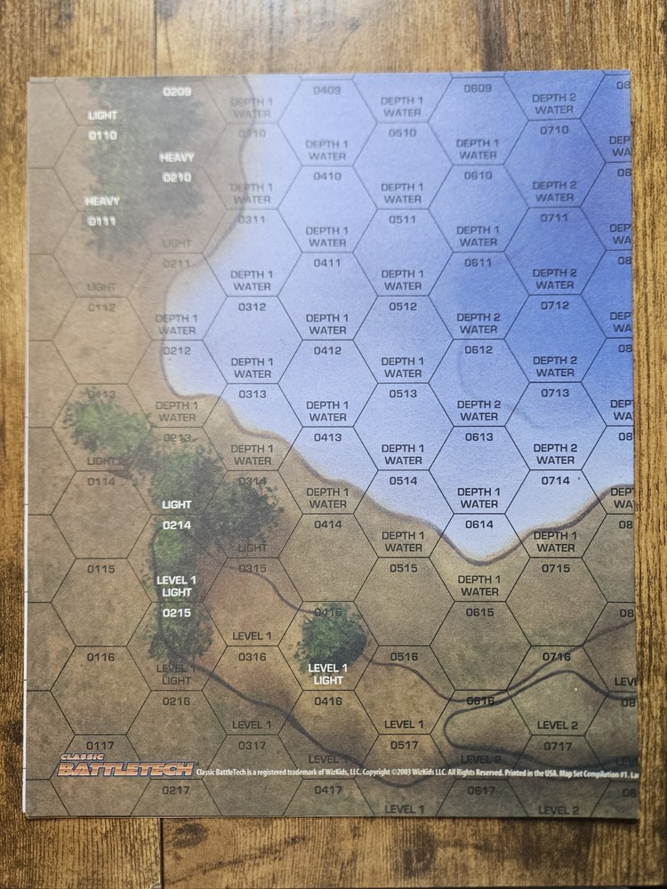 Classic Battletech 2003 Map Set Compilation #1 - 22 Total Maps (Missing Two) VG