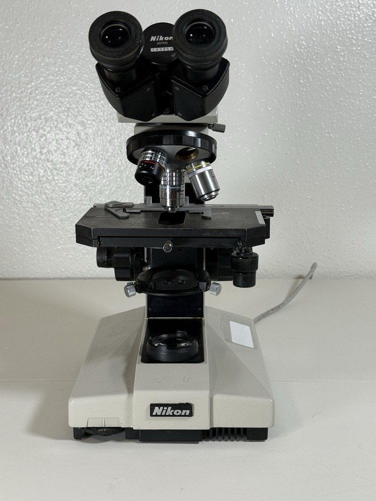 Nikon Labophot Binocular Microscope 10x 40x Objectives - Missing condenser