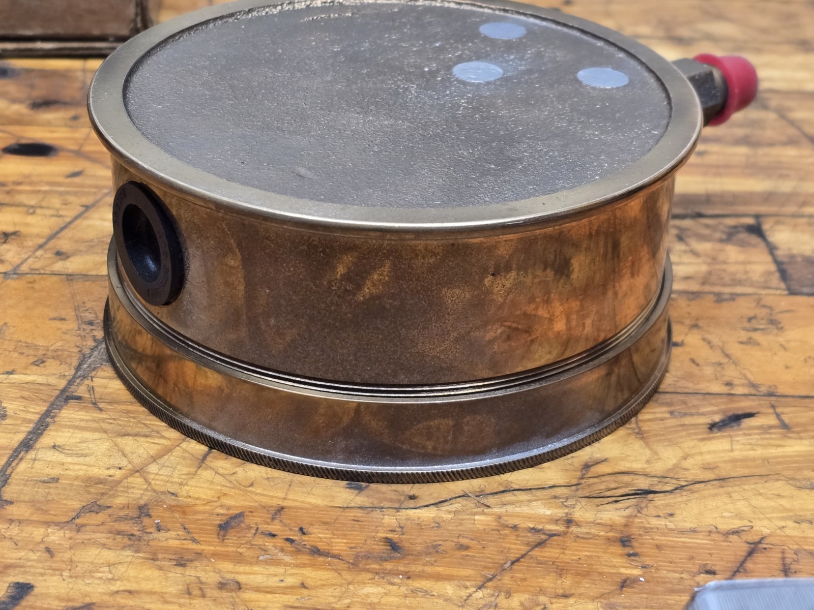 Vintage Industrial Crosby 4-1/2" AA Brass 200PSI Steam Pressure Gauge NOS