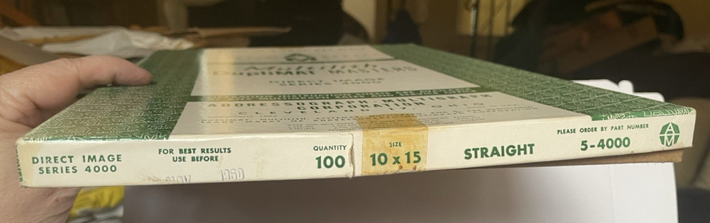 1954 Addressograph Multigraph Corp Multilith Masters Box AM Co USA Empty
