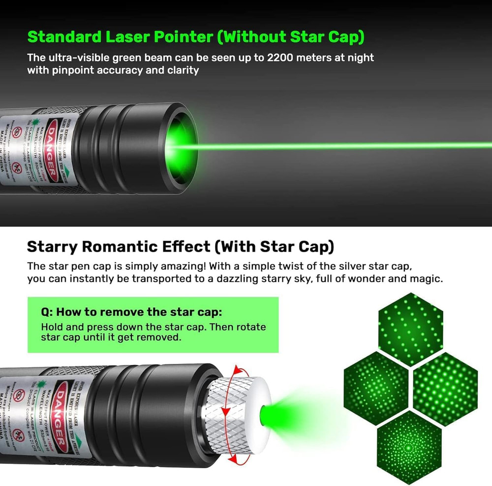 Long Range High Power Tactical Green Beam Flashlight Laser Pointer Rechargeableu