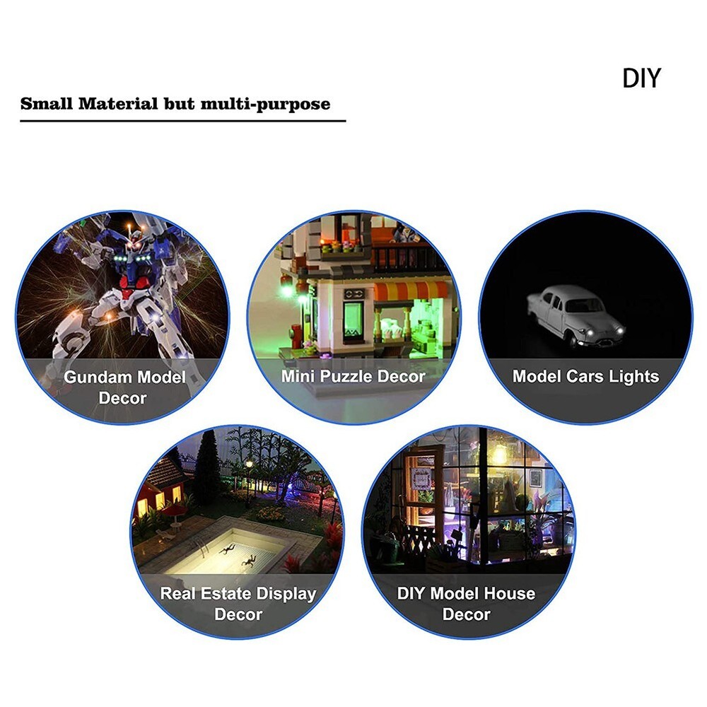 Small Scale Warm White LED Lights for Model Building & Railroad Layout (20pcs)