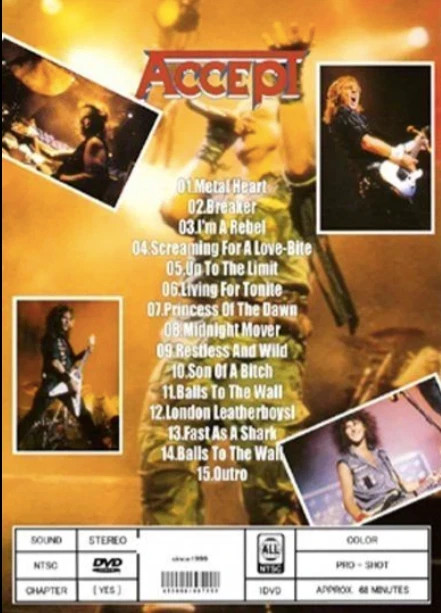 (A112)ACCEPT / STAYING A LIFE. 1xDVD