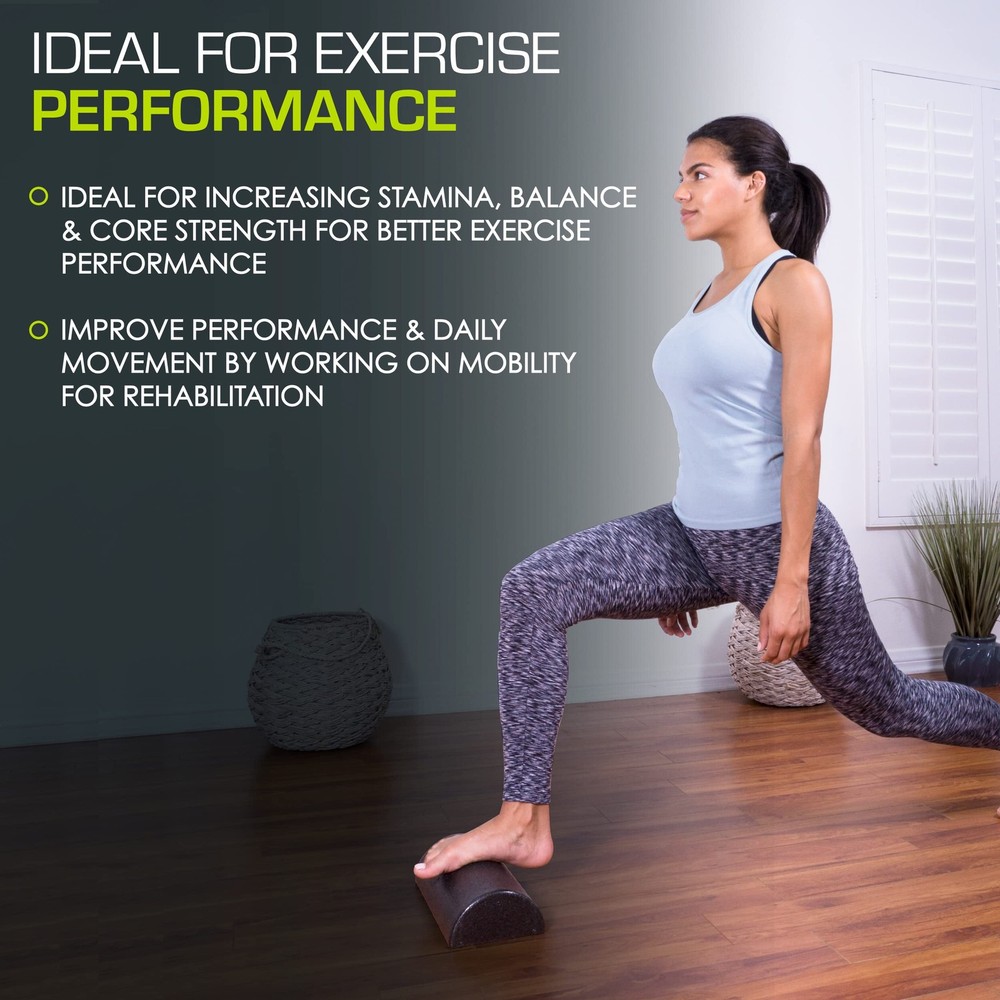 ProsourceFit High Density Half - Round Foam Rollers for Body Conditioning