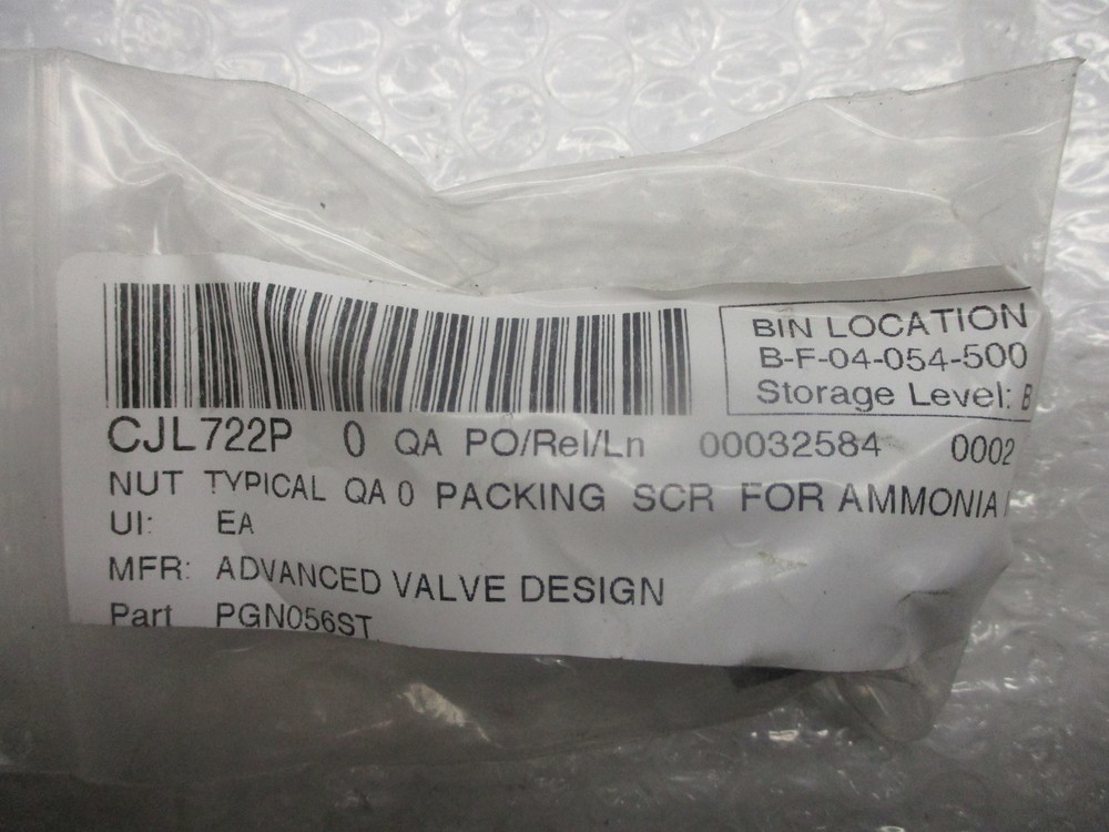 ADVANCED VALVE DESIGN PGN056ST NUT NSNP