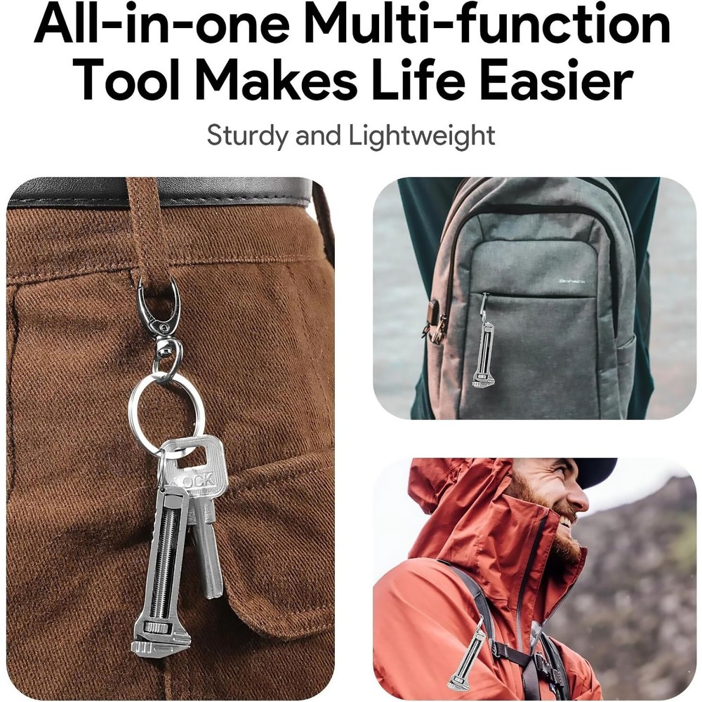 PCS Alloy Multi-Tool Adjustable Wrench Set with Caliper and Spanner Tool Kit