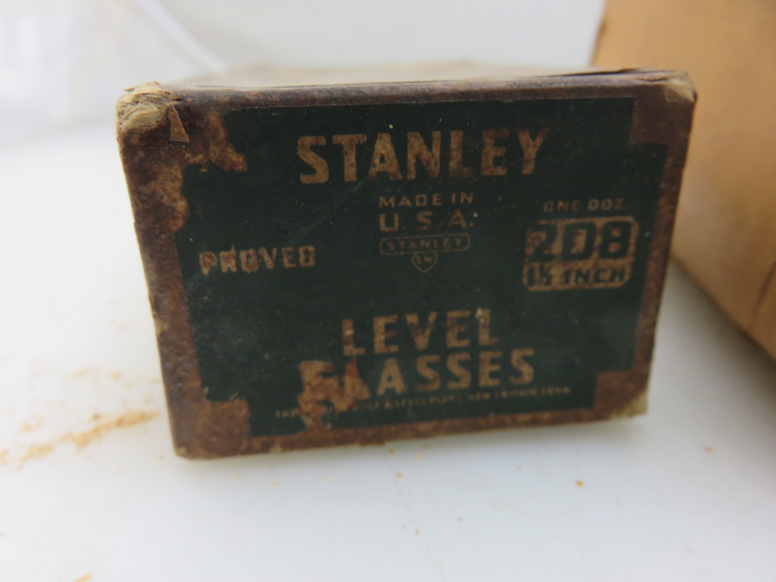 Stanley 208 Proved Level Glasses Vial 1.5" & 2" 4pc Total Vintage Made In USA