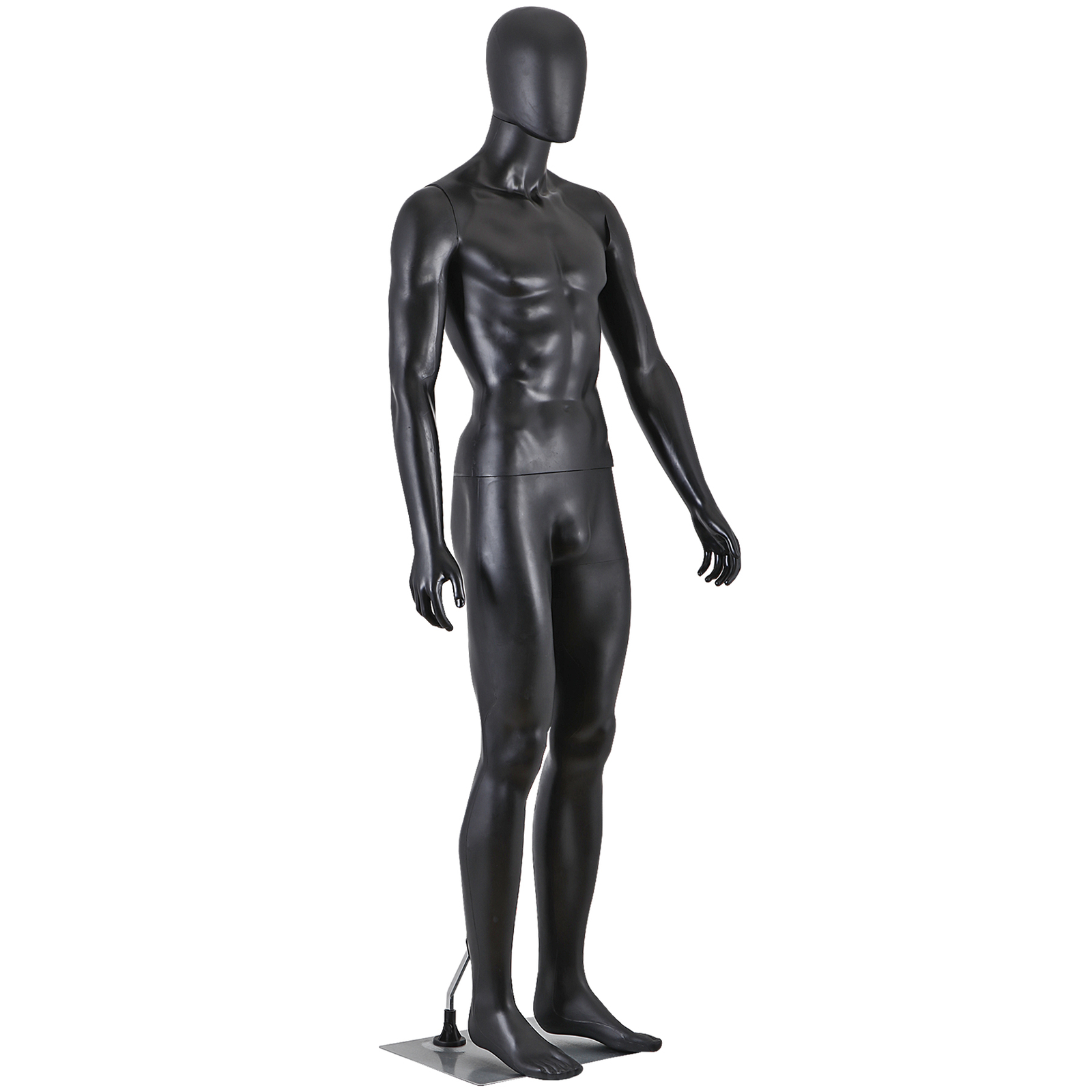 73'' High Full Body Male Mannequin with Metal Base Adjustable Mannequin Stand