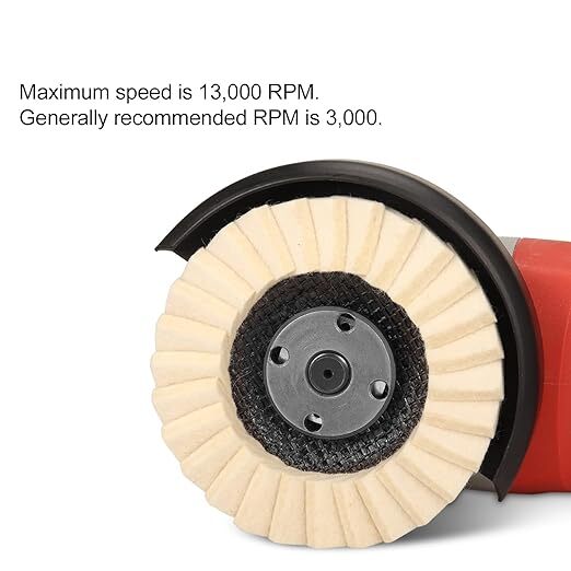 5in Wool Felt Flap Disc Metal working Polishing Buffing Wheel For Angle Grinder