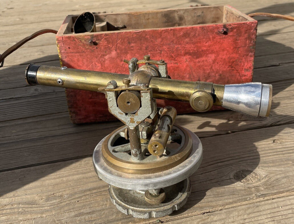 Antique Bostrom-Brady Model 5 Transit Level & Box