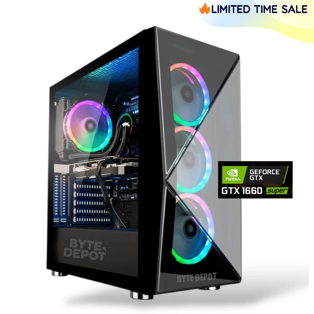 Gaming PC Desktop Computer i7, 32GB RAM Up to 4TB SSD NVIDIA GTX 1660 Super