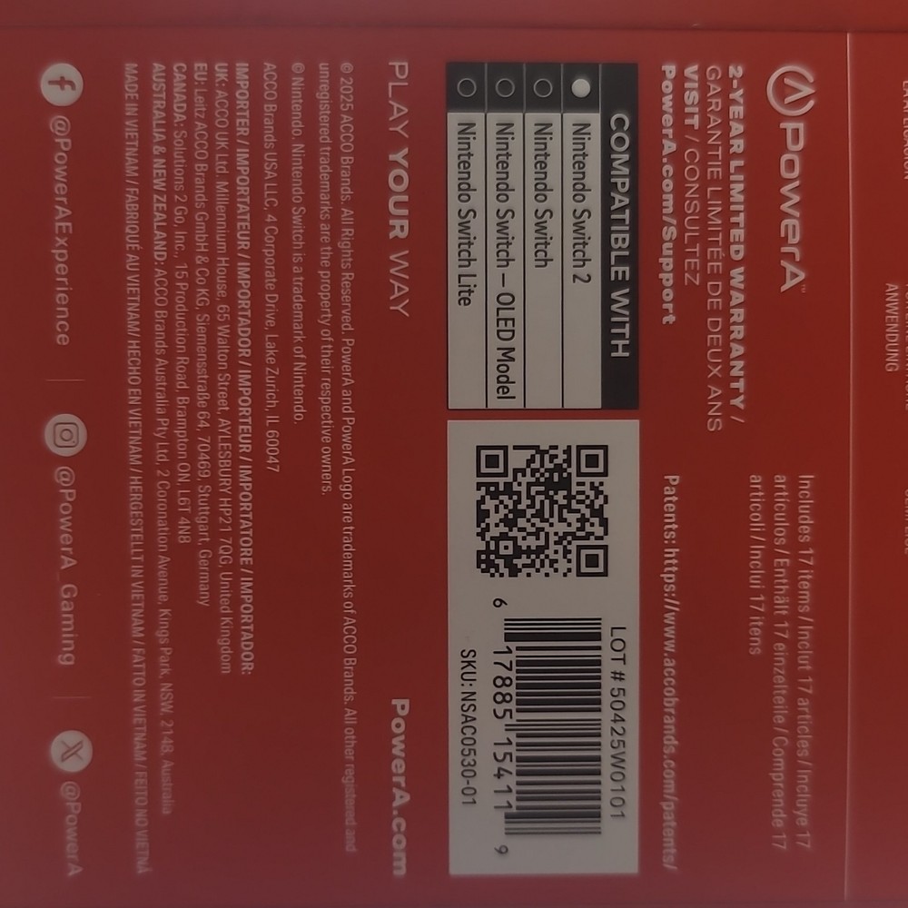PowerA Screen Protectors 2-Pack for Nintendo Switch Models with Cleaning Cloth