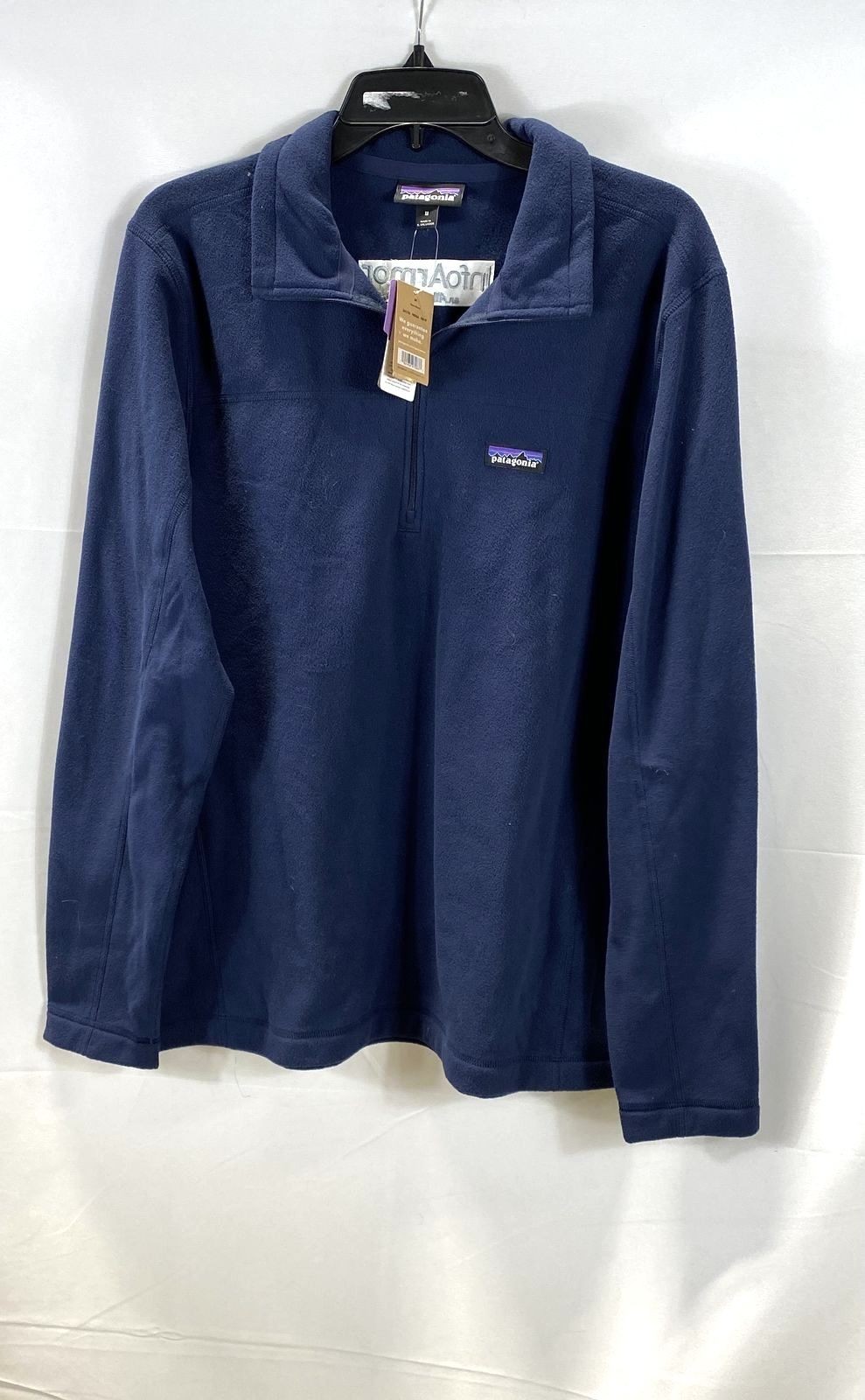 Patagonia Men's Micro D Fleece 1/4 Zip Pullover InfoArmor Logo Navy NWT Size M