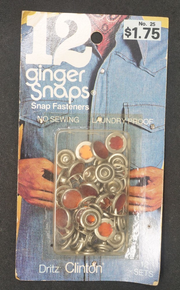 Vintage Dritz Clinton Button Ginger Snap Fasteners