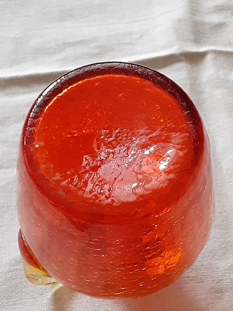 Vintage Crackle Glass Pitcher