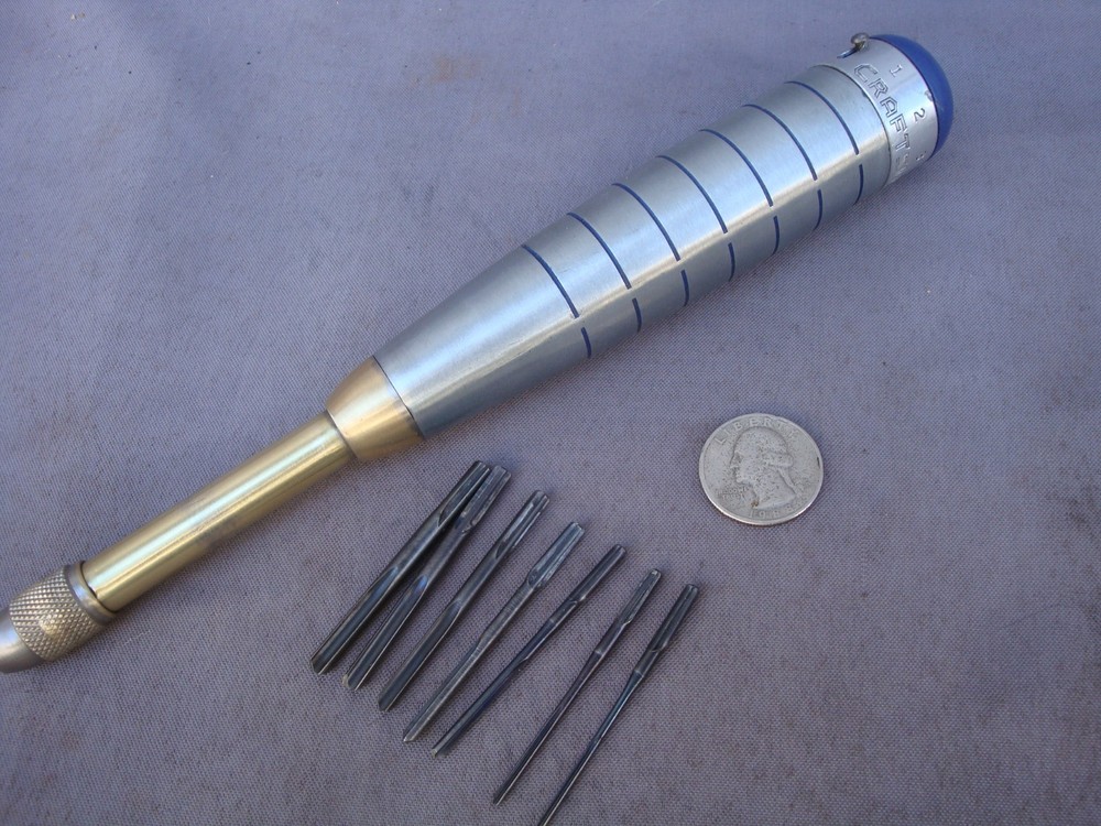 Vintage Craftsman Push Drill With 7 Bits