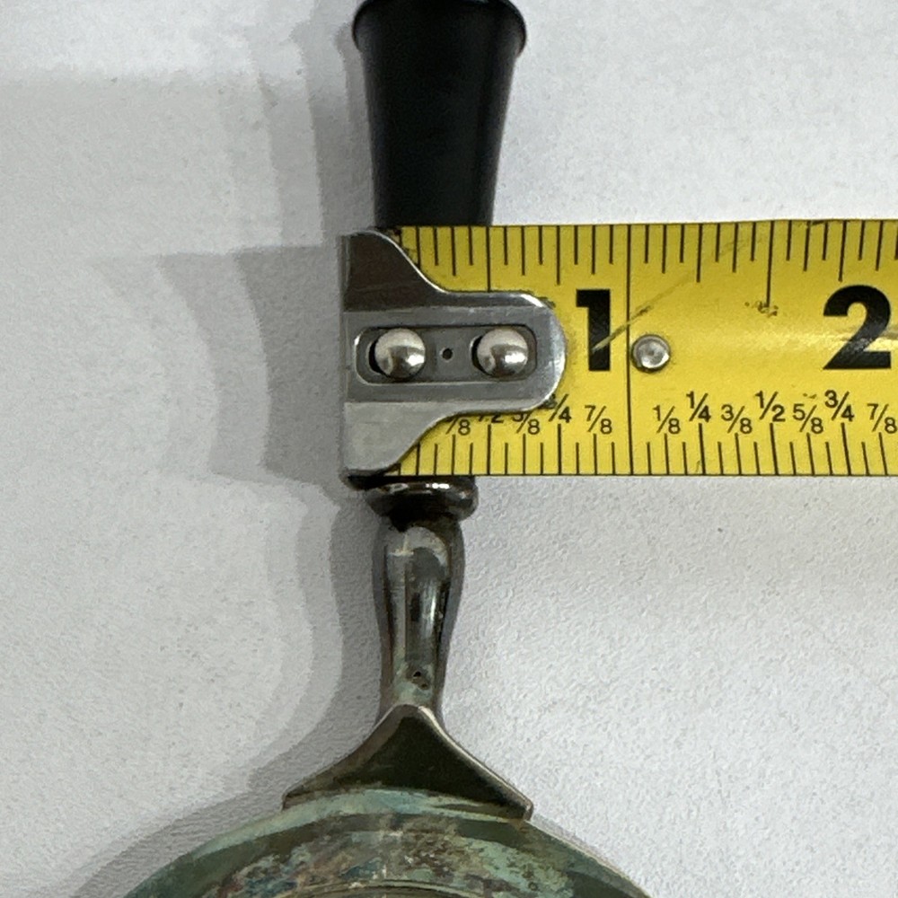 Vintage Antique Brass Tea Strainer with Wood Handle England