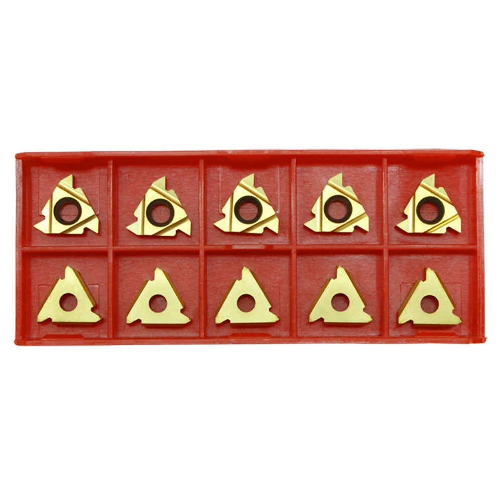 10 PC 16ER AG60 External Threading Carbide Inserts CNC Turning Tool Tin Coated