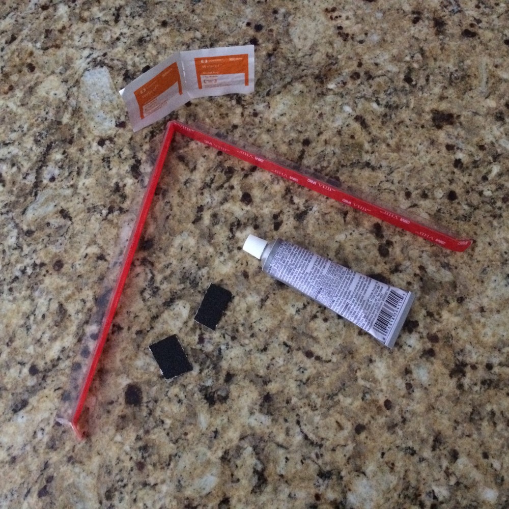 Quick Corner Caddy TM System: 8" Quartz stone shelf with mounting hardware