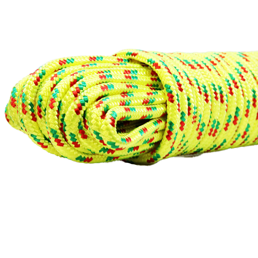 3/8" x 100' Utility Diamond Braided Polypropylene Multi Purpose Rope - BoxerTool