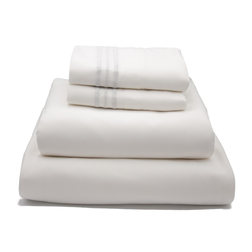 Stych  Loom Queen Sheet Set – 4-Piece Soft Microfiber Sheets Set with Flat  F...