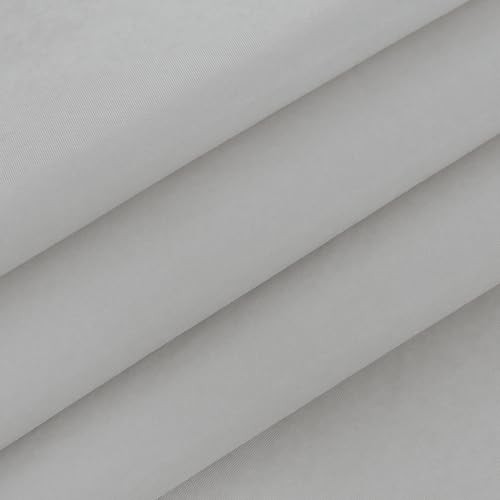 Vinyl Tablecloth with Flannel Backing for 84" x 60" (Rectangular) Light Grey