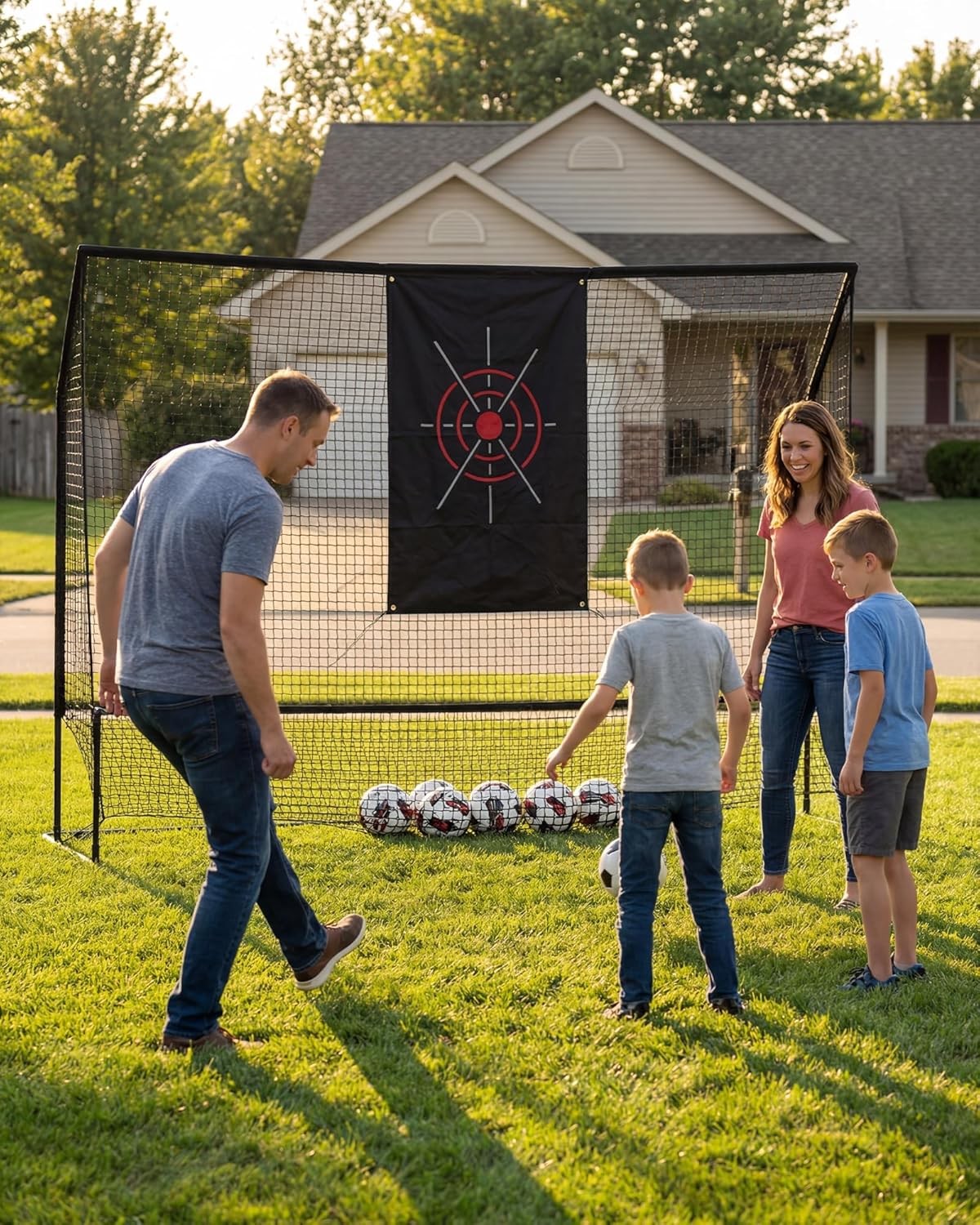 10x7.5FT Golf Hitting Net for Backyard,Heavy Duty Practice Net w Targeting Cloth