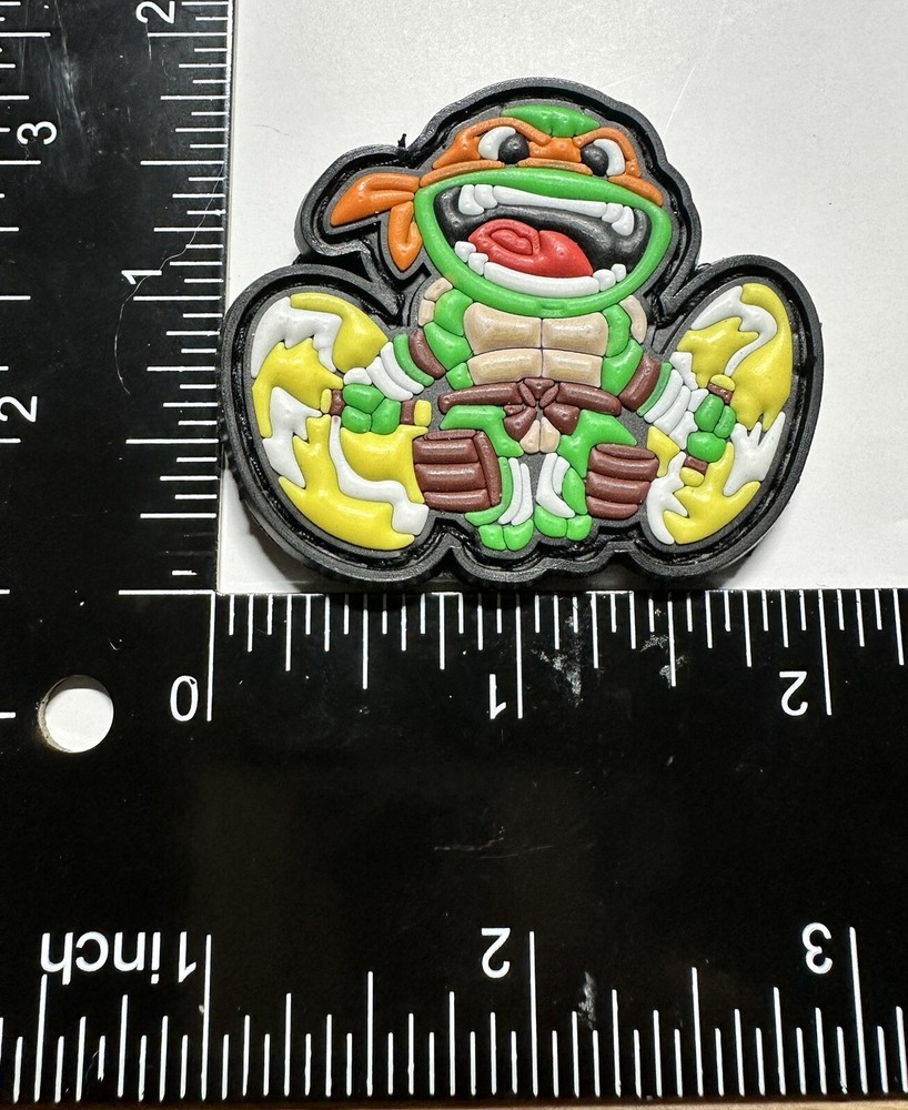 Michelangelo, tmnt pvc rubber morale ranger eye patch Edc