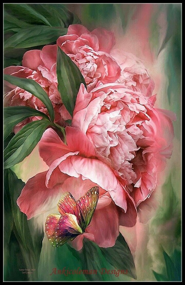 Butterfly Flower - DIY Counted Cross Stitch Pattern Needlework