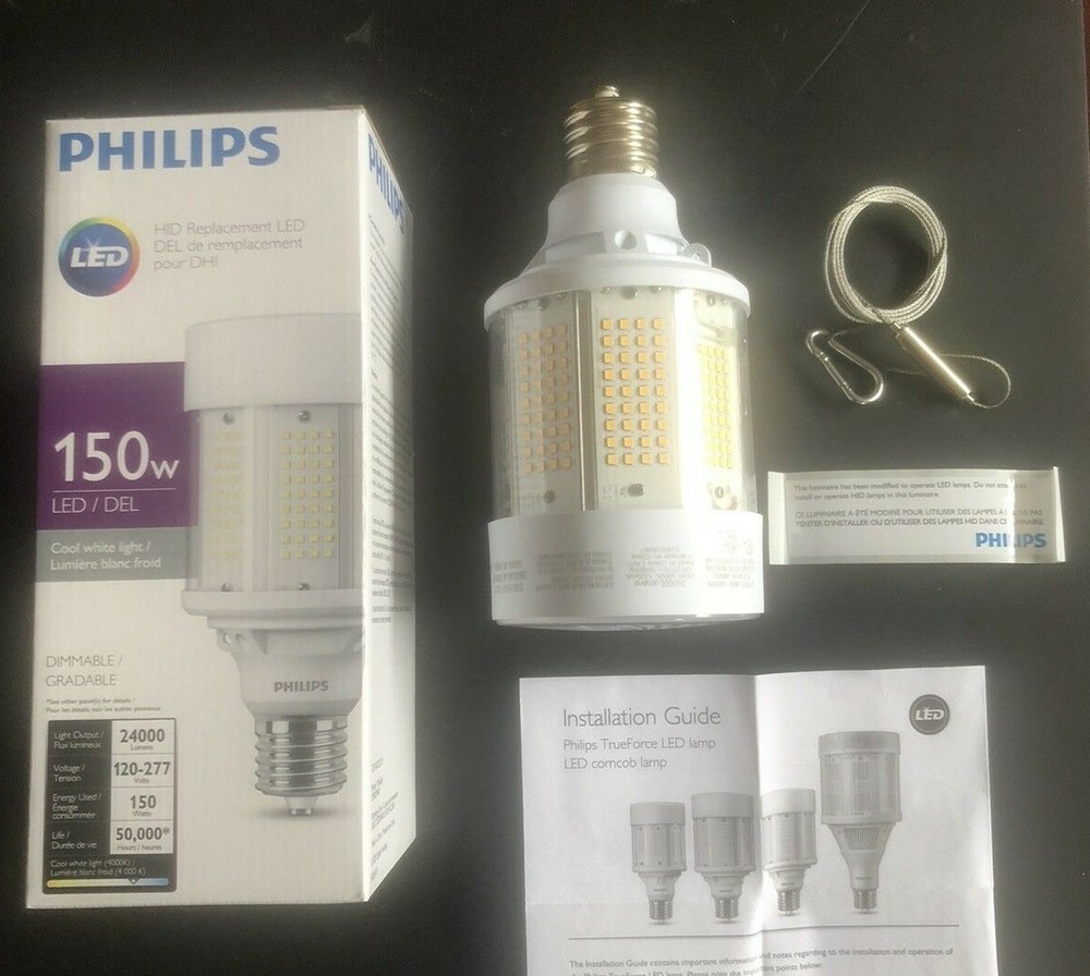 PHILIPS 150 Watt 4000K Mogul Base Dimmable Corn Cob HID Replacement # 9290029967