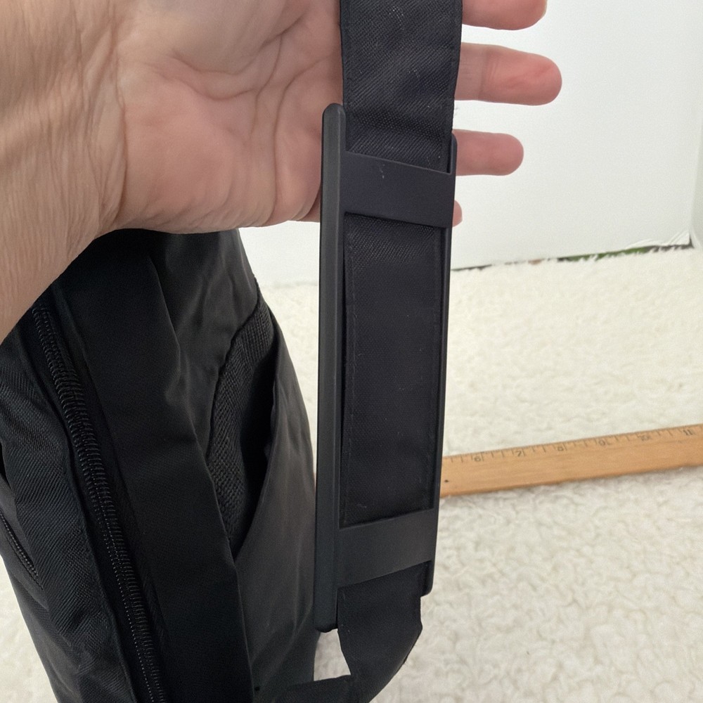 Ameribag patented ”Healthy Back” medium sized sling back handbag Black