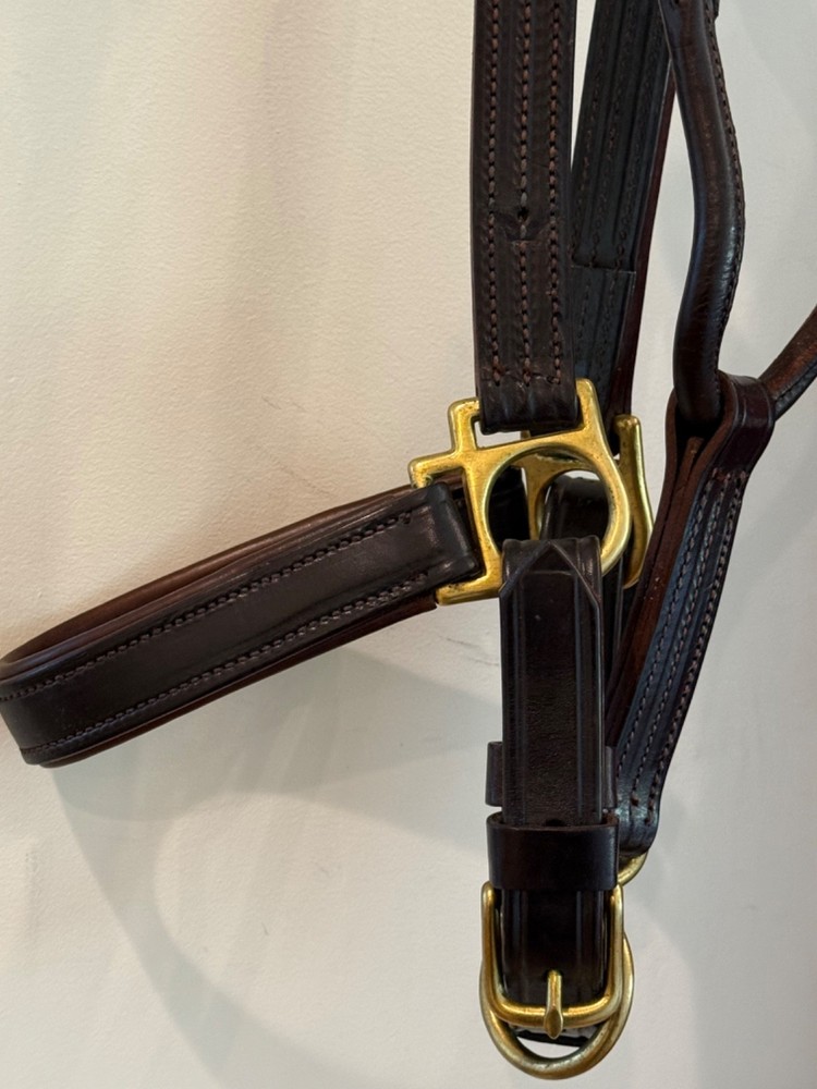 Dover Triple Stitch Padded Leather Halter OS