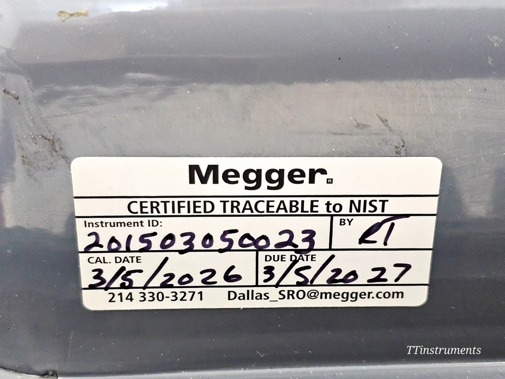 Calibrated Megger MRCT Relay & Current Transformer Test Set with Screen & Access
