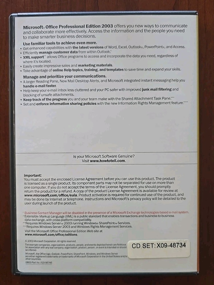 Microsoft Office Professional Edition 2003 with Product Key