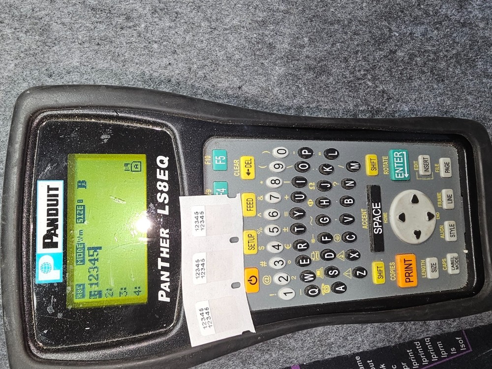 Panduit LS8EQ Qwerty Hand-Held Thermal Transfer Printer - tested working