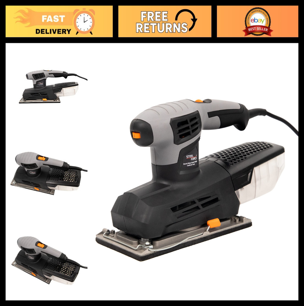 2.5 Amp 6000-12000 OPM Sheet Sander, 9x4.5" Large Base, Variable Speed, Powerful