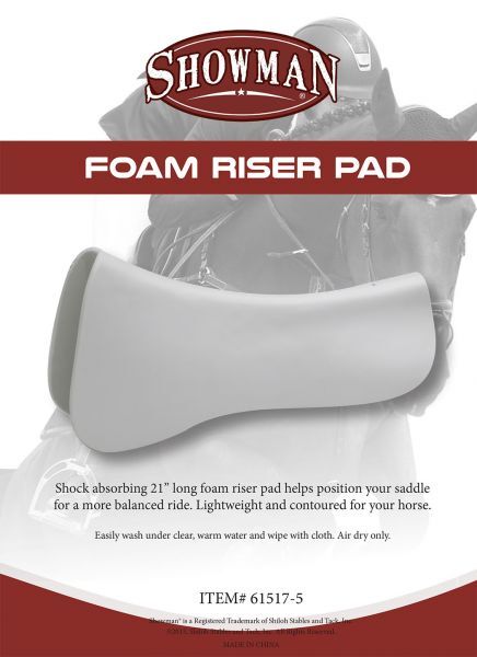Showman Shock Absorbing 21” long Foam Riser Saddle Pad