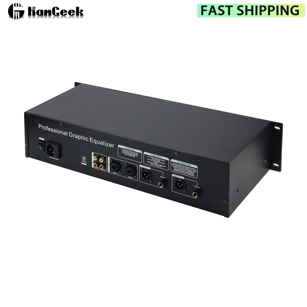 Graphic Equalizer Audio Processor Two 31-Band Spectrum Display For Home Stage
