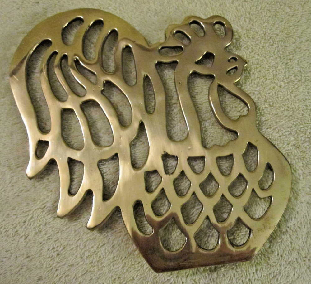 1981 Maleck, Brass Rooster Trivet