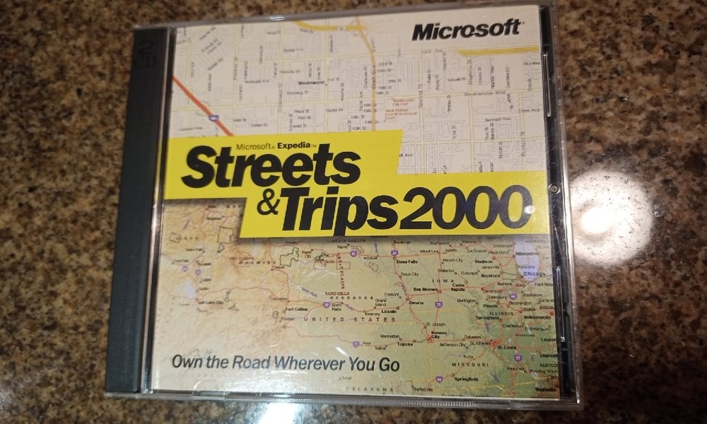 Microsoft Streets & Trips 2000 PC CD-ROM Own the Road Navigation